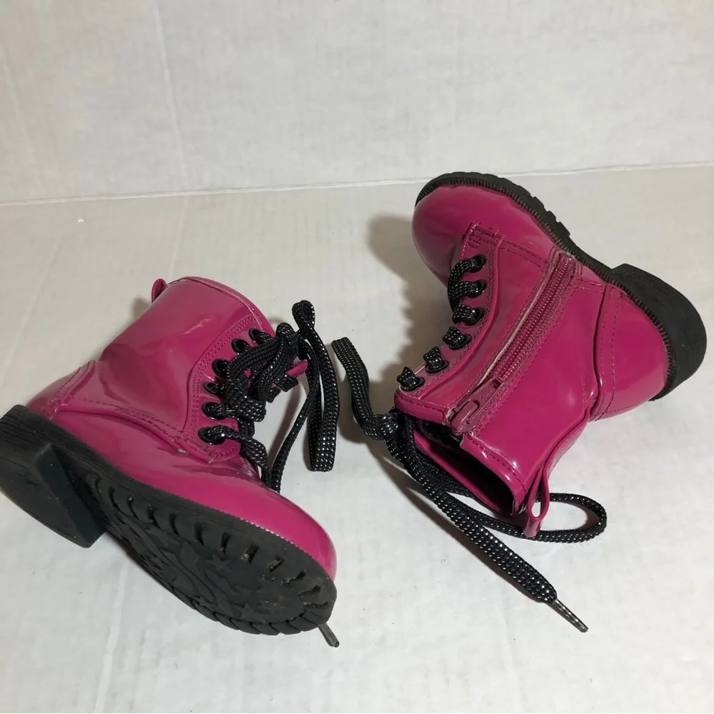 Circo Pink Moto Combat Boots Size 6
